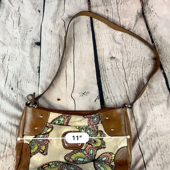 Jaclyn Smith Multicolored Butterfly Design Shoulder Bag - Picture 10 of 10